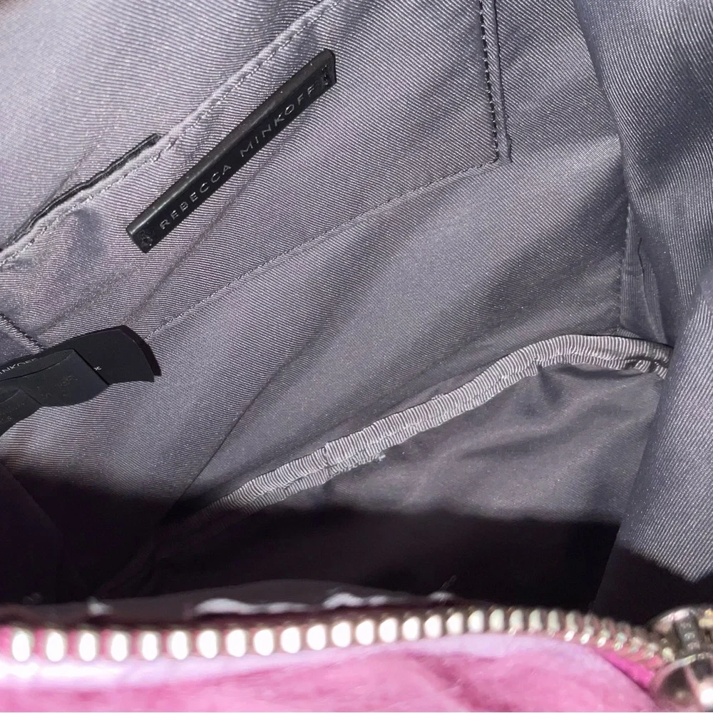 Rebecca Minkoff Pink Faux Fur Backpack
